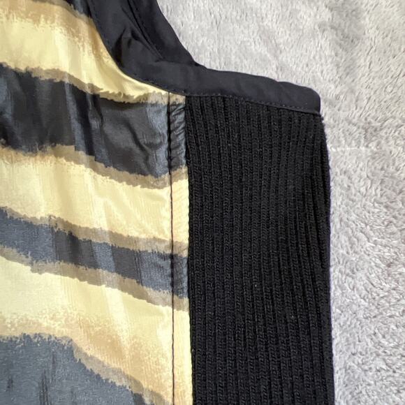 LRL Ralph Lauren Vest Small Animal Print Reversible Shell Knit Sides Zip Pockets - Picture 3 of 11